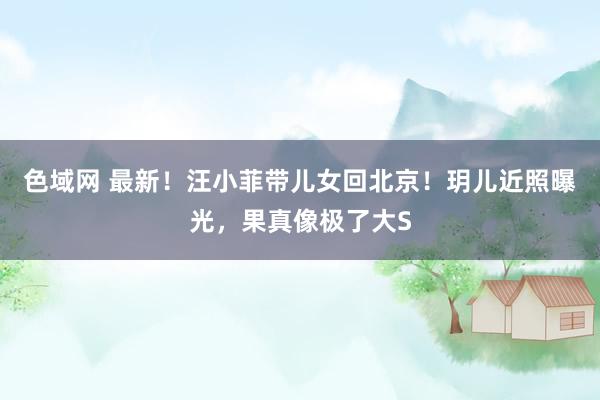 色域网 最新！汪小菲带儿女回北京！玥儿近照曝光，果真像极了大S